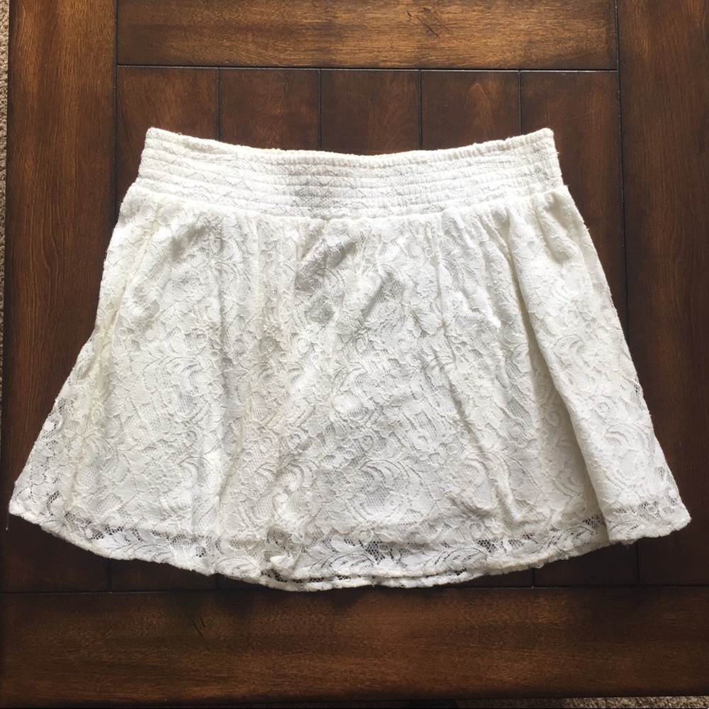 Aeropostale White Lace Summer Skirt